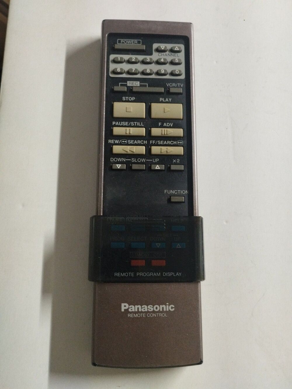 oem panasonic p37 vsqs0512 vcr remote control for model pv1565 - tested & works